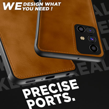 Pikkme Samsung Galaxy M31s Leather Back Cover | Brown