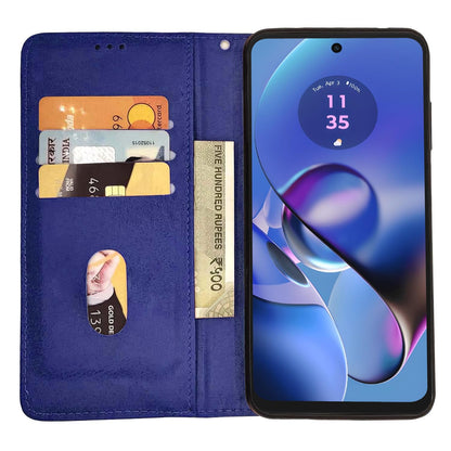 Pikkme Moto G54 5G Magnet Flip Cover (Blue)