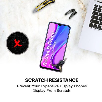 Pikkme Redmi 9 Prime Tempered Glass Screen Protector Edge To Edge Coverage With Easy Installation Kit