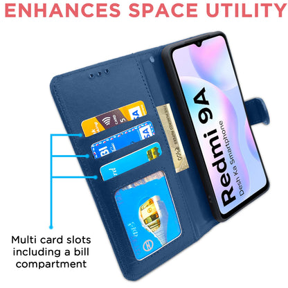 Pikkme Redmi 9A / 9i / 9A Sport Vintage Flip Cover | Blue