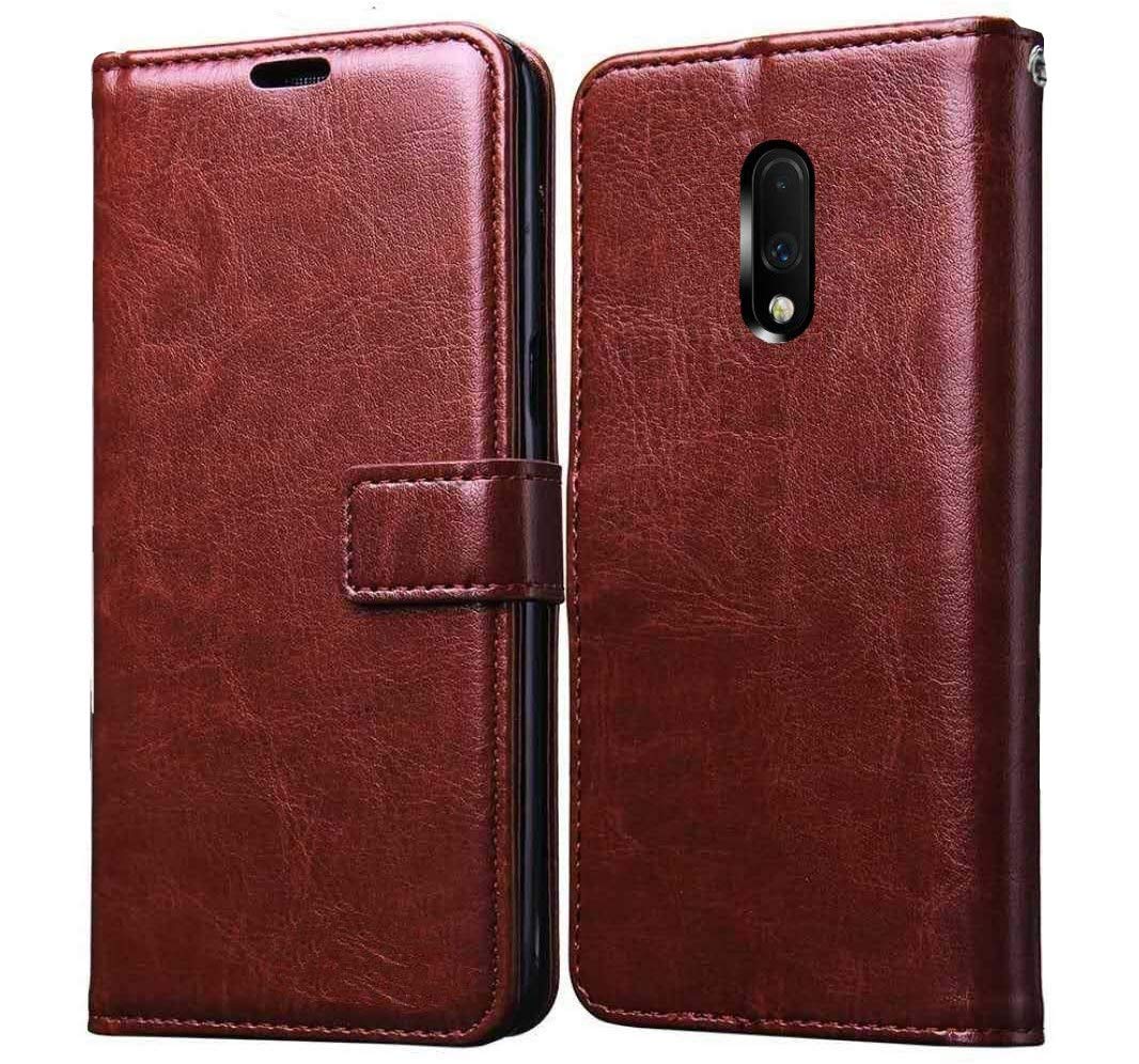 Pikkme OnePlus 7 Vintage Flip Cover | Brown