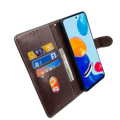 Pikkme Mi Redmi Note 11 / Note 11S Constrast Flip Cover | Coffee & Brown