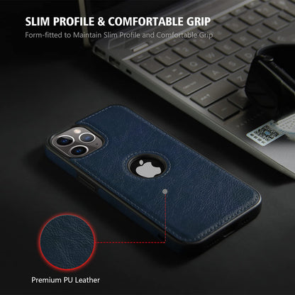 Pikkme iPhone 11 Pro Max Flexible Pu Leather Back Cover | Blue