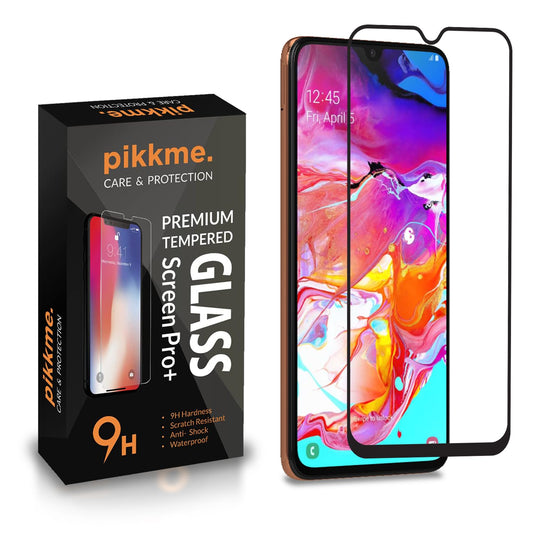 Pikkme Samsung Galaxy A70 Tempered Glass Screen Protector Edge To Edge Coverage With Easy Installation Kit