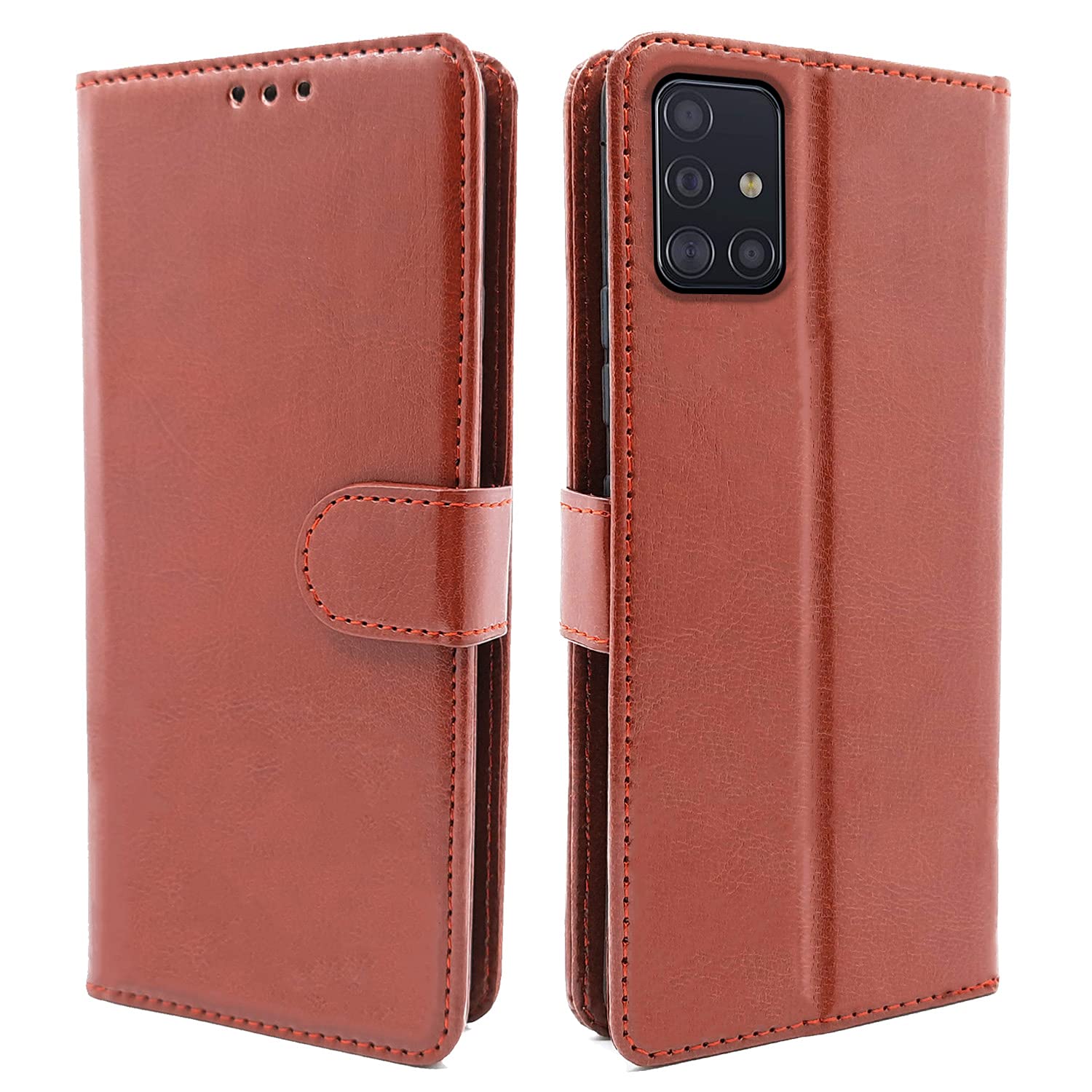 Pikkme Samsung Galaxy A51 Vintage Flip Cover | Brown