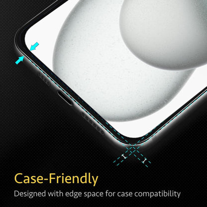 Pikkme iPhone 15 Plus Tempered Glass Screen Protector Edge To Edge Coverage With Easy Installation Kit