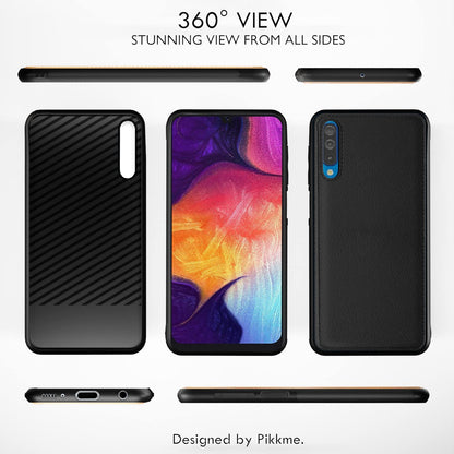 Pikkme Samsung Galaxy A50 / A50s / A30s  Leather Back Cover | Black