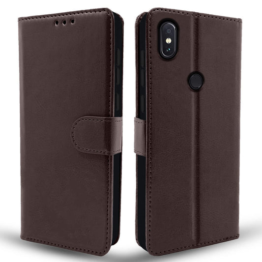 Pikkme Mi Redmi Note 5 Pro Vintage Flip Cover | Coffee