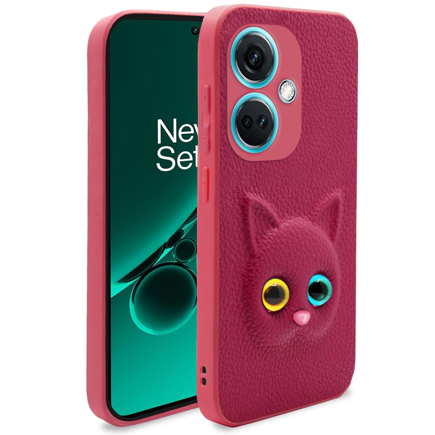 Pikkme OnePlus Nord Ce 3 5G Kitty Back Cover (Pink)