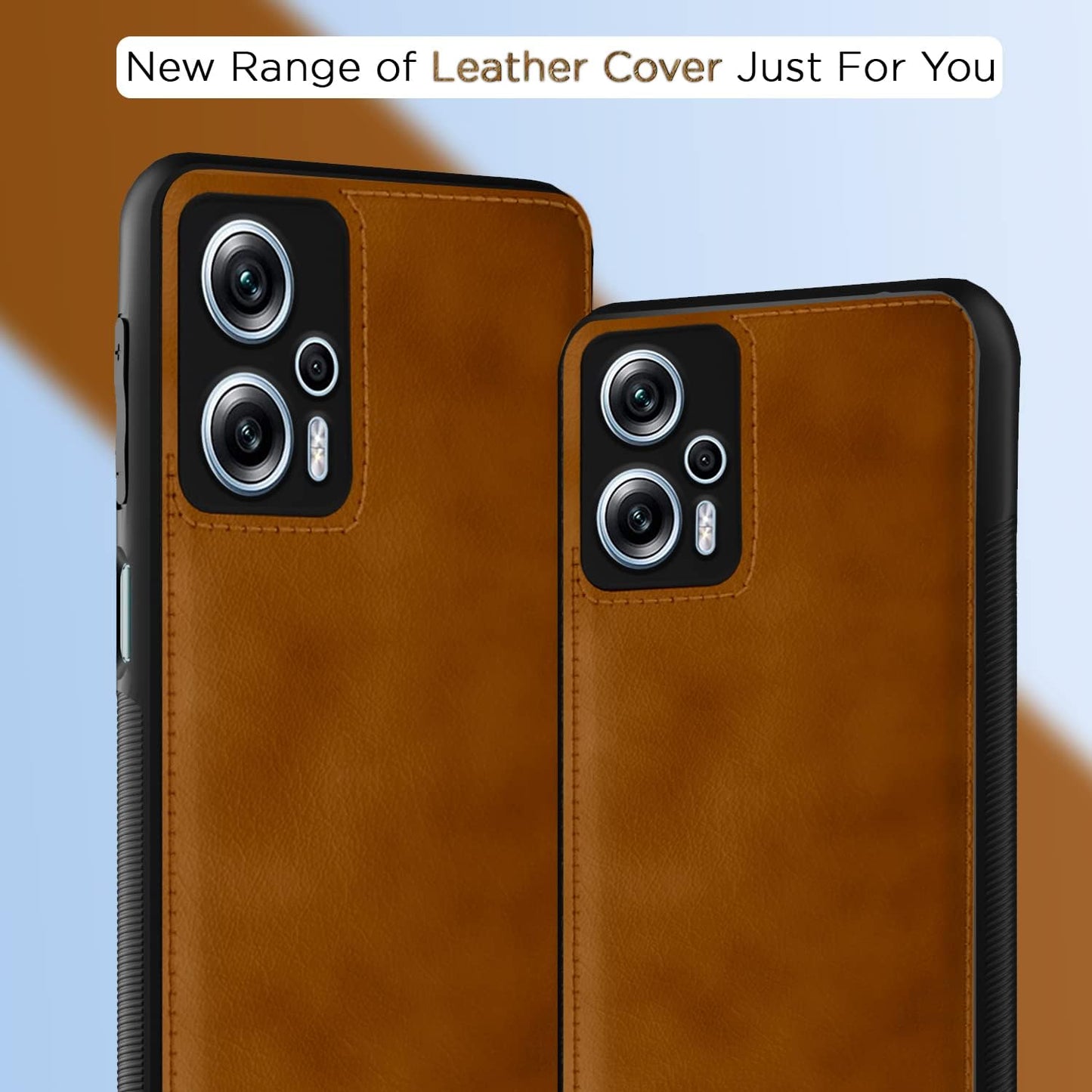 Pikkme Redmi K50i Leather Back Cover  | Brown