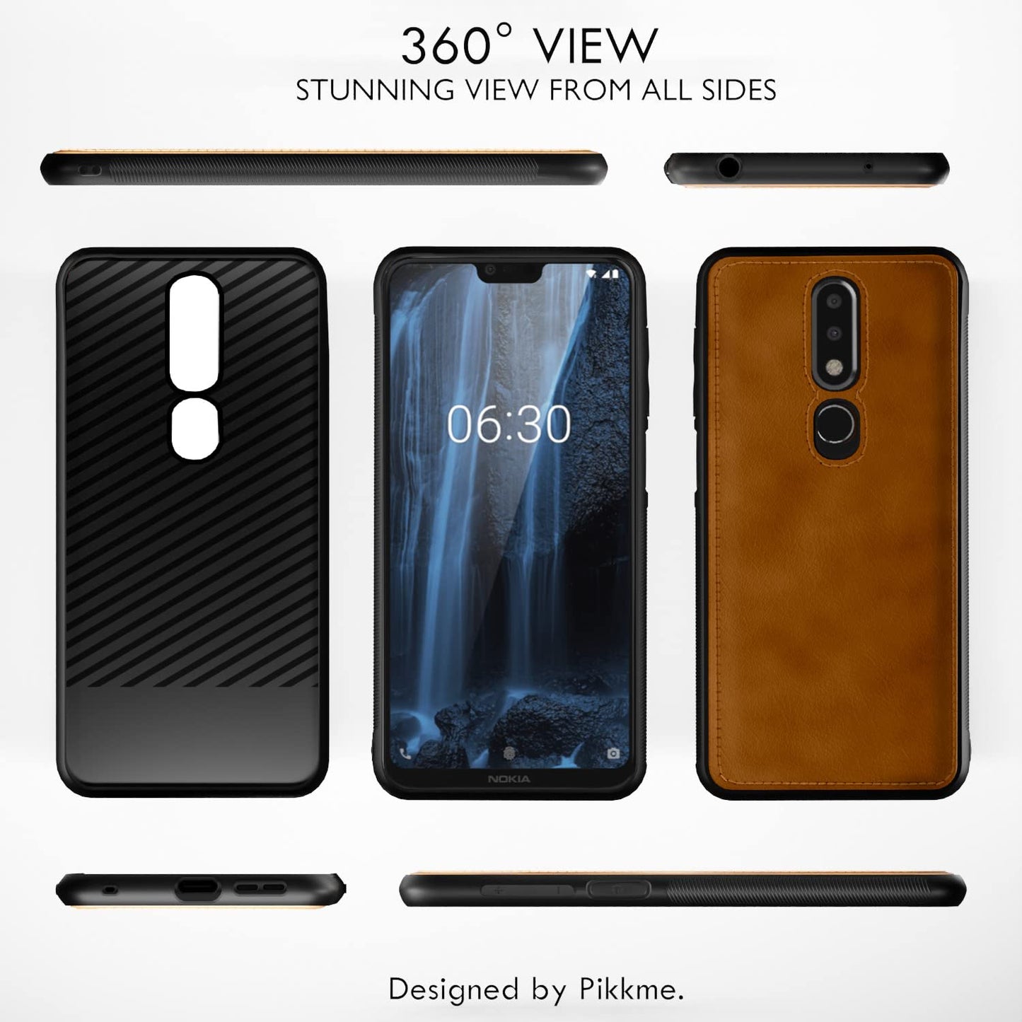 Pikkme Nokia 6.1 Plus Leather Back Cover | Brown