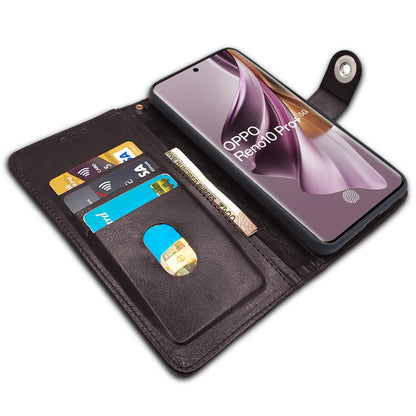 Pikkme Oppo Reno 10 Pro Plus 5G Button Flip Cover (Coffee)