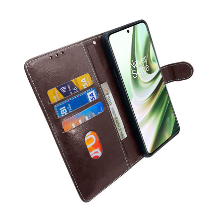 Pikkme OnePlus 10R 5G / 10R Prime 5G Constrast Flip Cover | Coffee & Brown