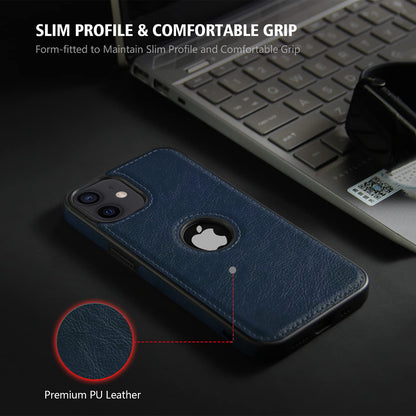 Pikkme iPhone 11 Leather Back Cover | Blue