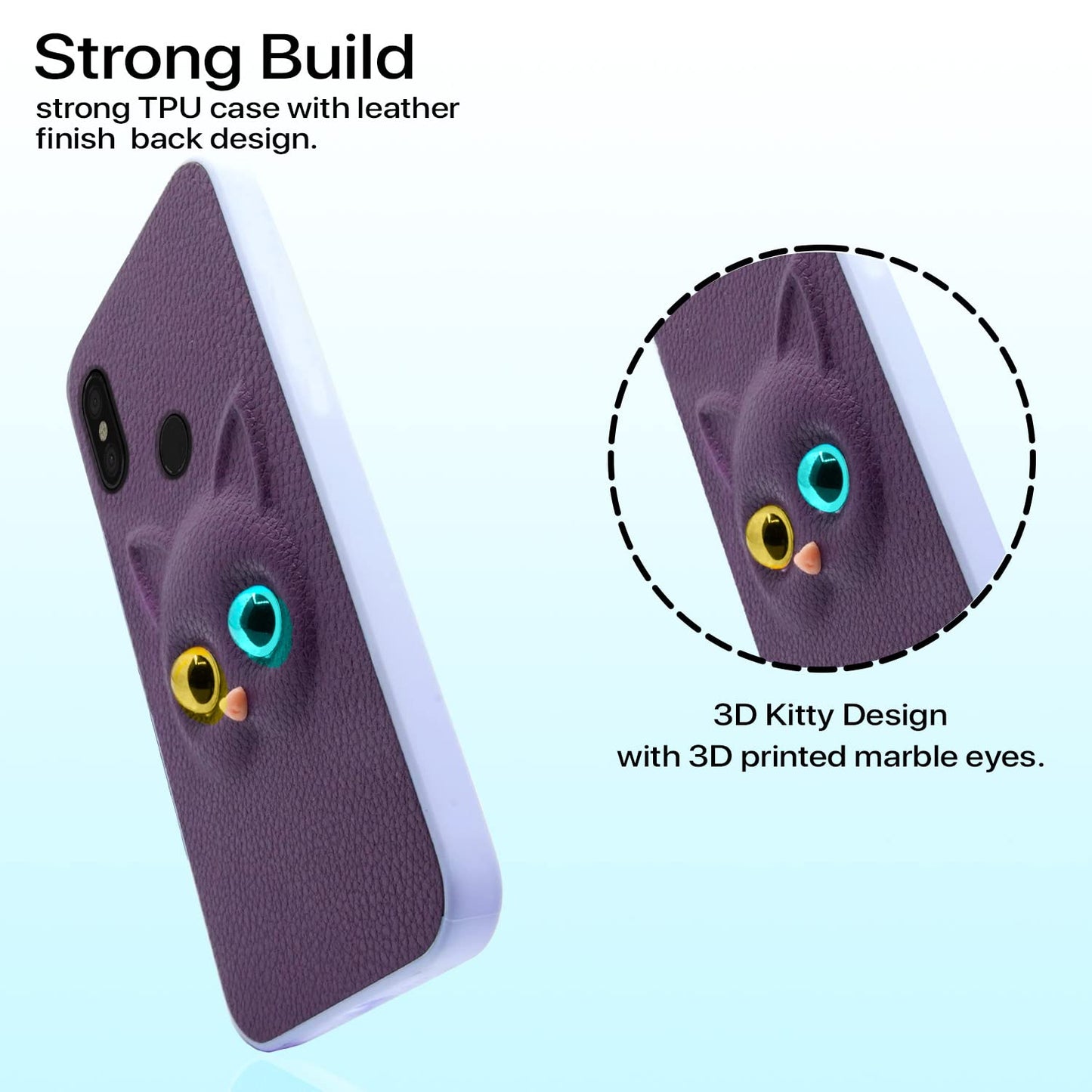 Pikkme Mi Redmi Note 6 Pro Cat Case | Purple