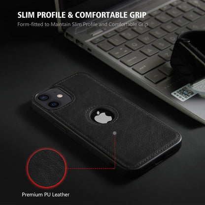 Pikkme iPhone 11 Leather Back Cover | Black