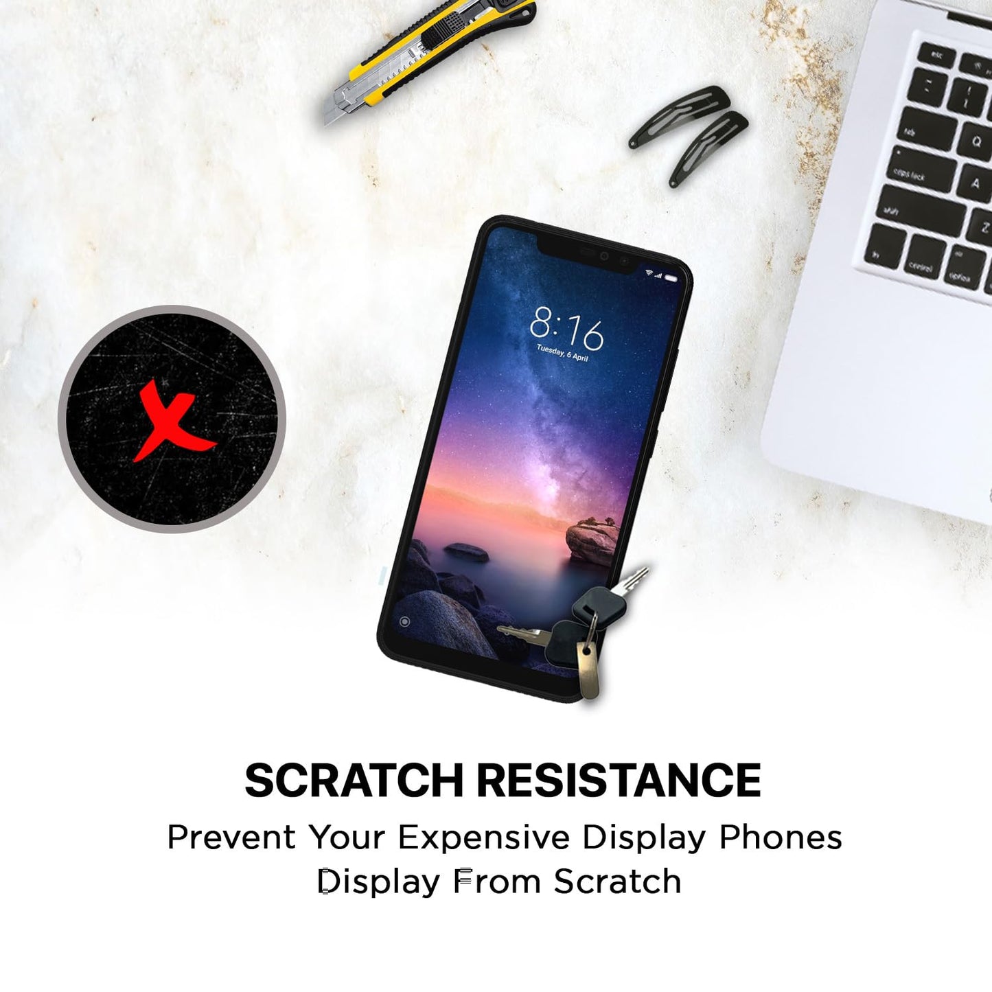 Pikkme Redmi Note 6 Pro Tempered Glass Screen Protector Edge To Edge Coverage With Easy Installation Kit