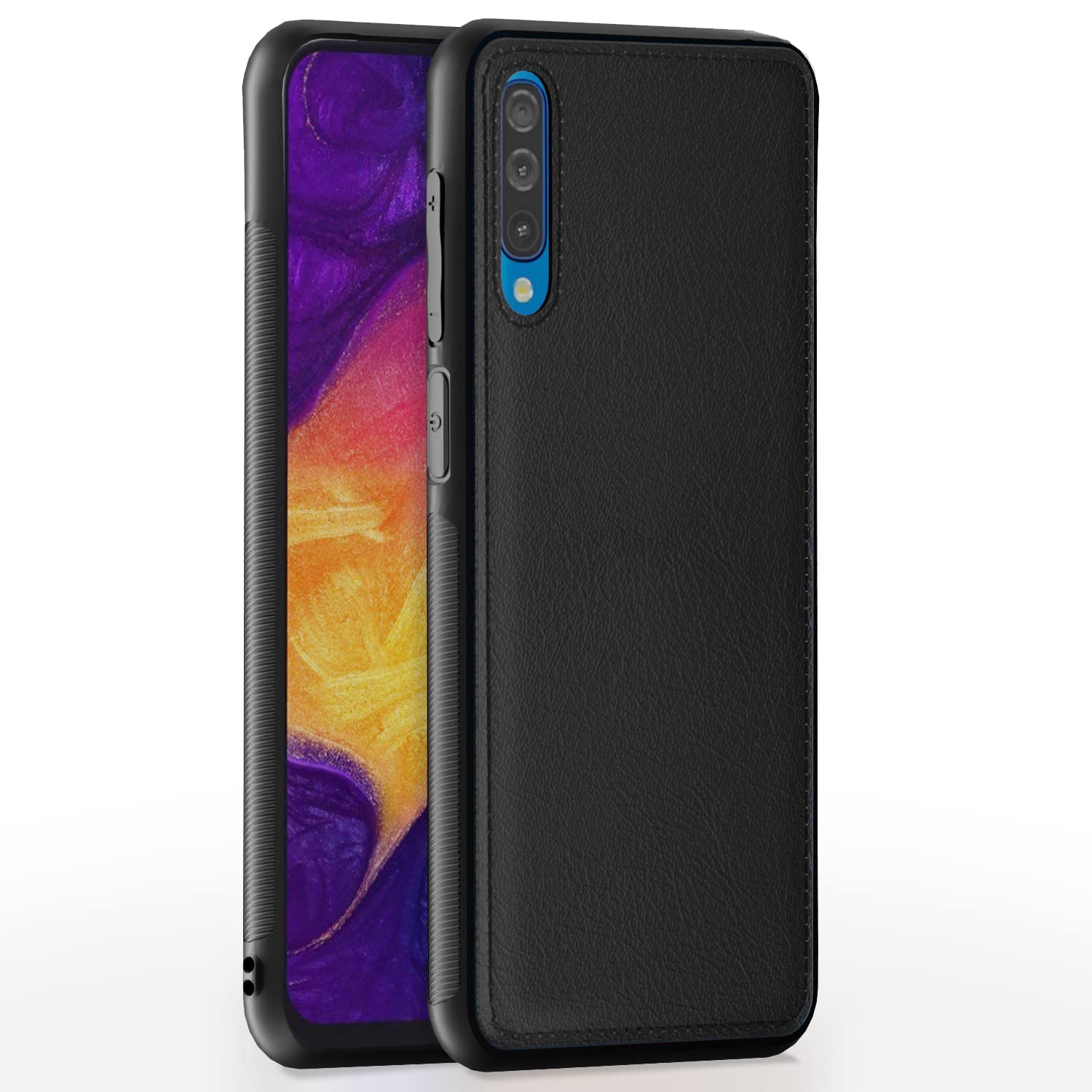 Pikkme Samsung Galaxy A50 / A50s / A30s  Leather Back Cover | Black