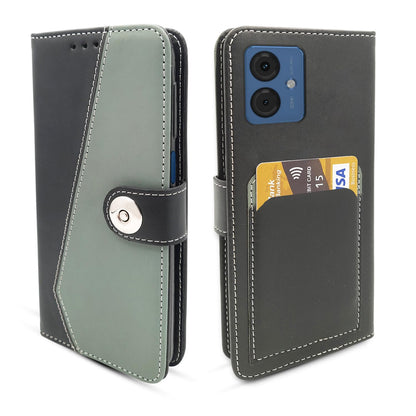 Pikkme Moto G54 5G Back Pocket Flip Cover (Grey)