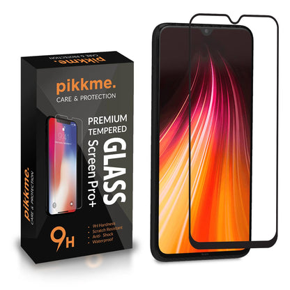 Pikkme Redmi Note 8 Tempered Glass Screen Protector Edge To Edge Coverage With Easy Installation Kit