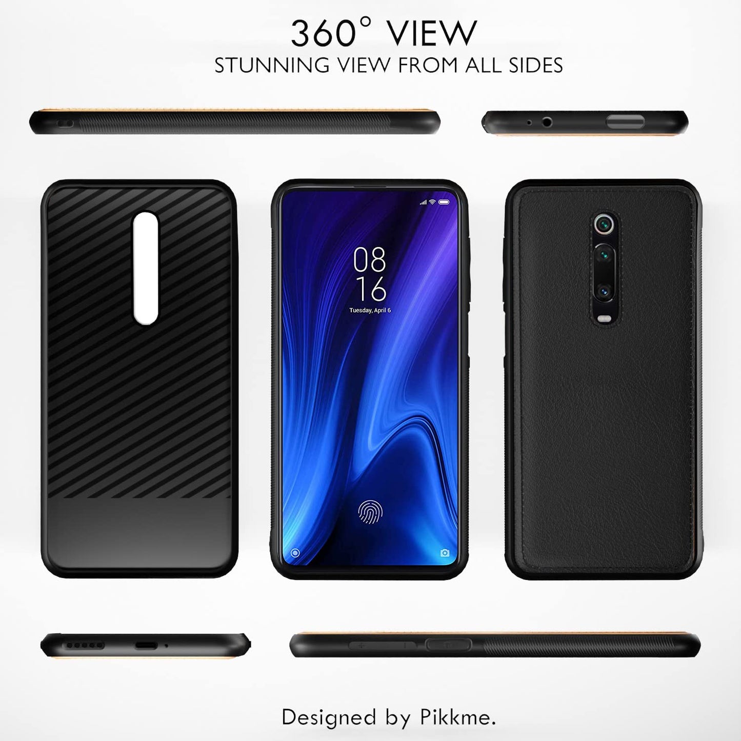 Pikkme Redmi K20 / K20 Pro Leather Back Cover | Black