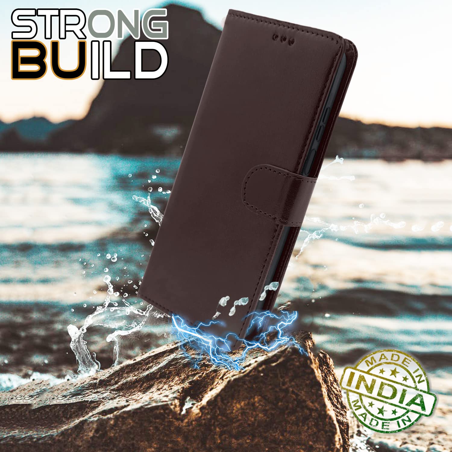 Pikkme Samsung Galaxy A14 5G Vintage Flip Cover | Coffee