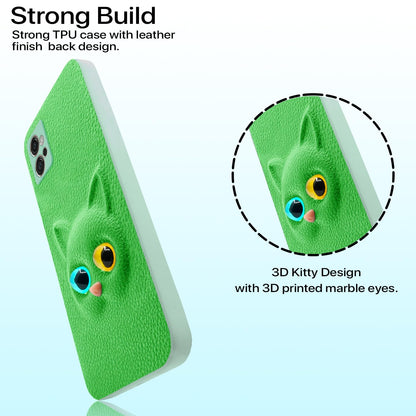 Pikkme Moto G32 Kitty Back Cover (Green)