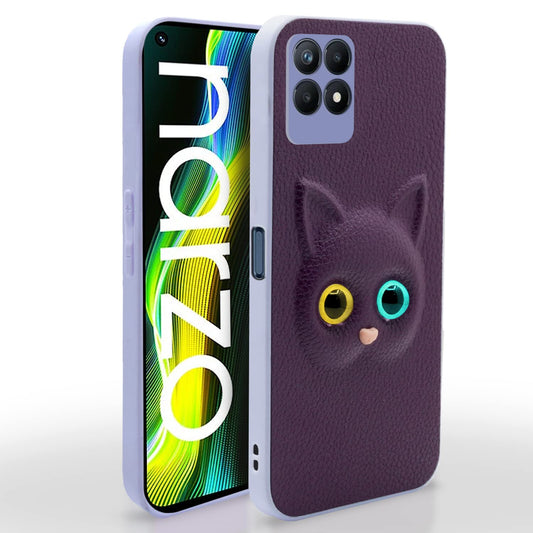 Realme Narzo 50 Cat Case | Purple