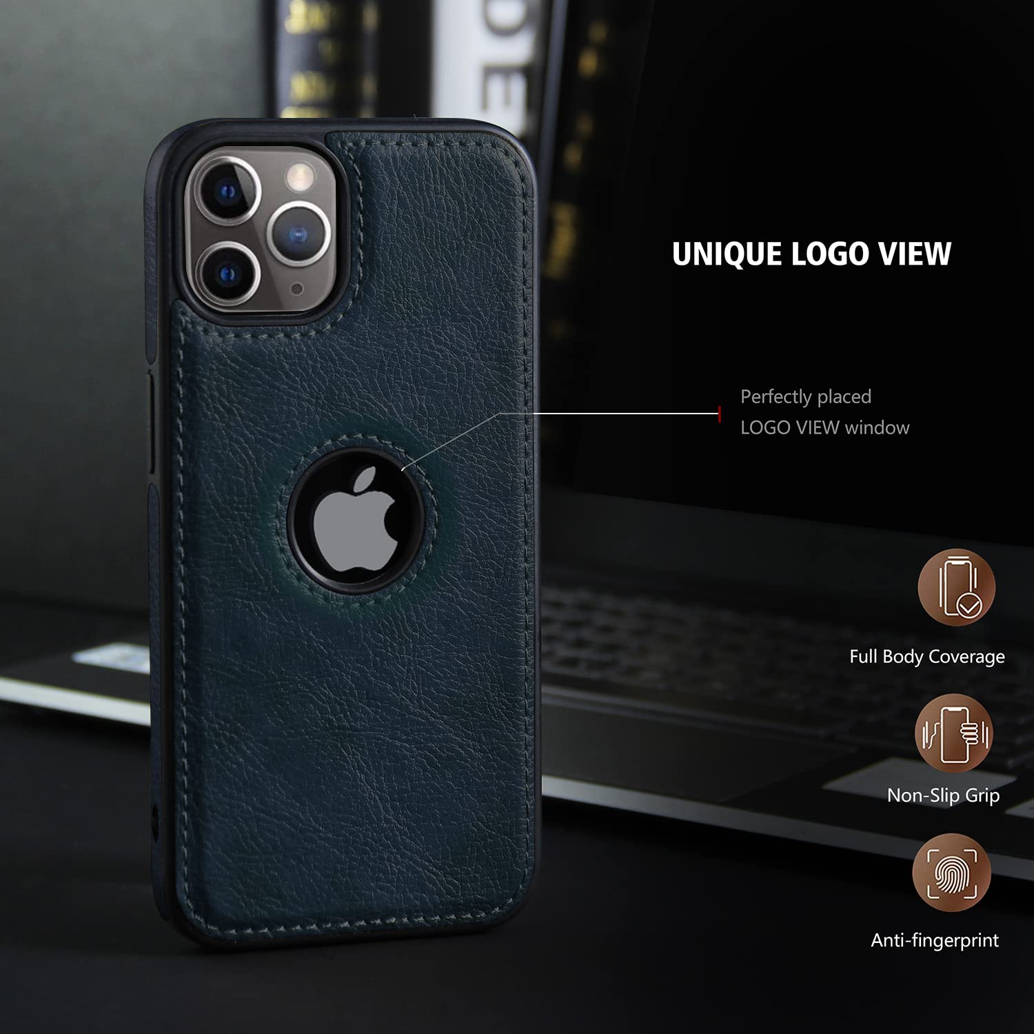 Pikkme iPhone 11 Pro Max Flexible Pu Leather Back Cover | Blue