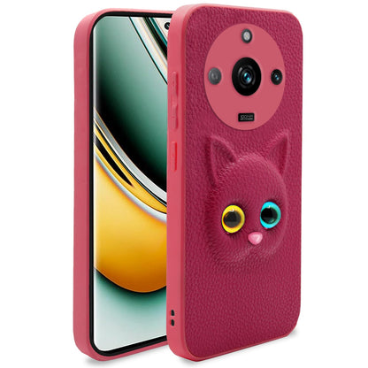 Pikkme Realme 11 Pro Kitty Back Cover (Pink)