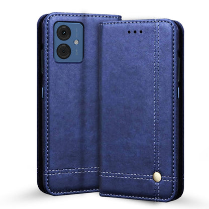 Pikkme Moto G54 5G Magnet Flip Cover (Blue)