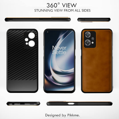 Pikkme OnePlus Nord CE 2 Lite 5G Leather Back Case Brown