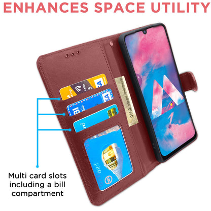 Pikkme Samsung Galaxy M30 Vintage Flip Cover | Brown