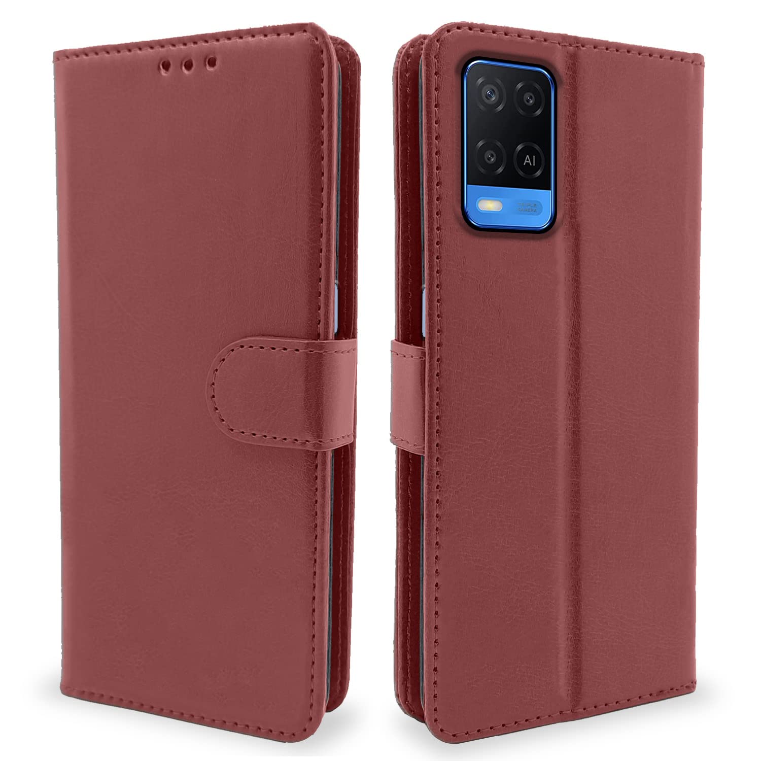 Pikkme Oppo A54 4G Vintage Flip Cover | Brown