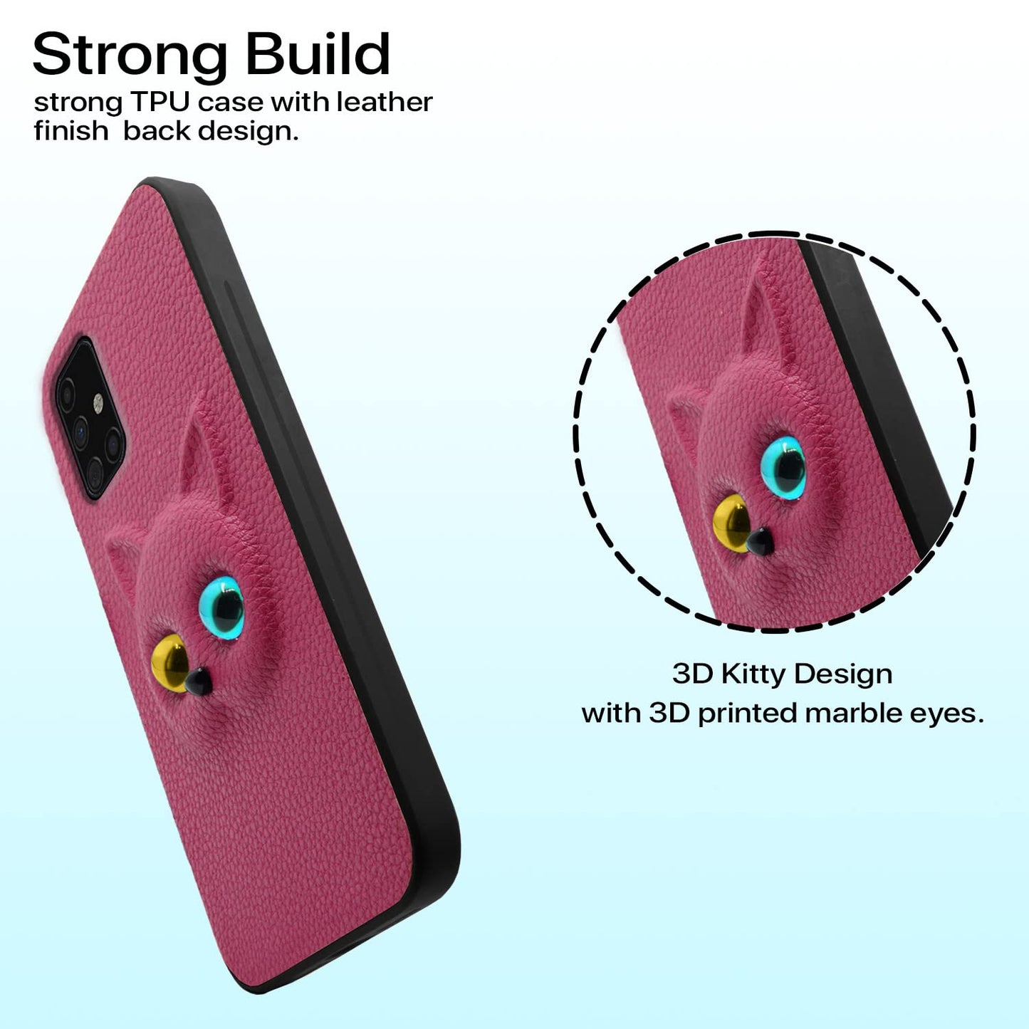 Pikkme Samsung Galaxy M51 Cat Case | Pink