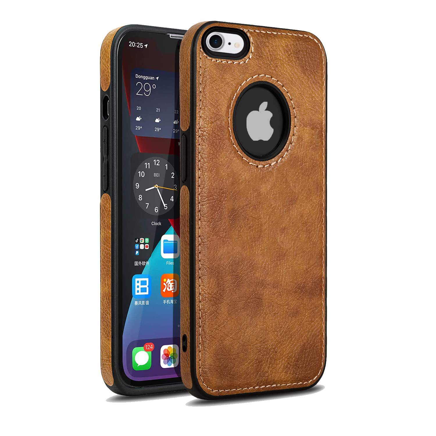 Pikkme iPhone 7/8 Leather Back Cover | Brown