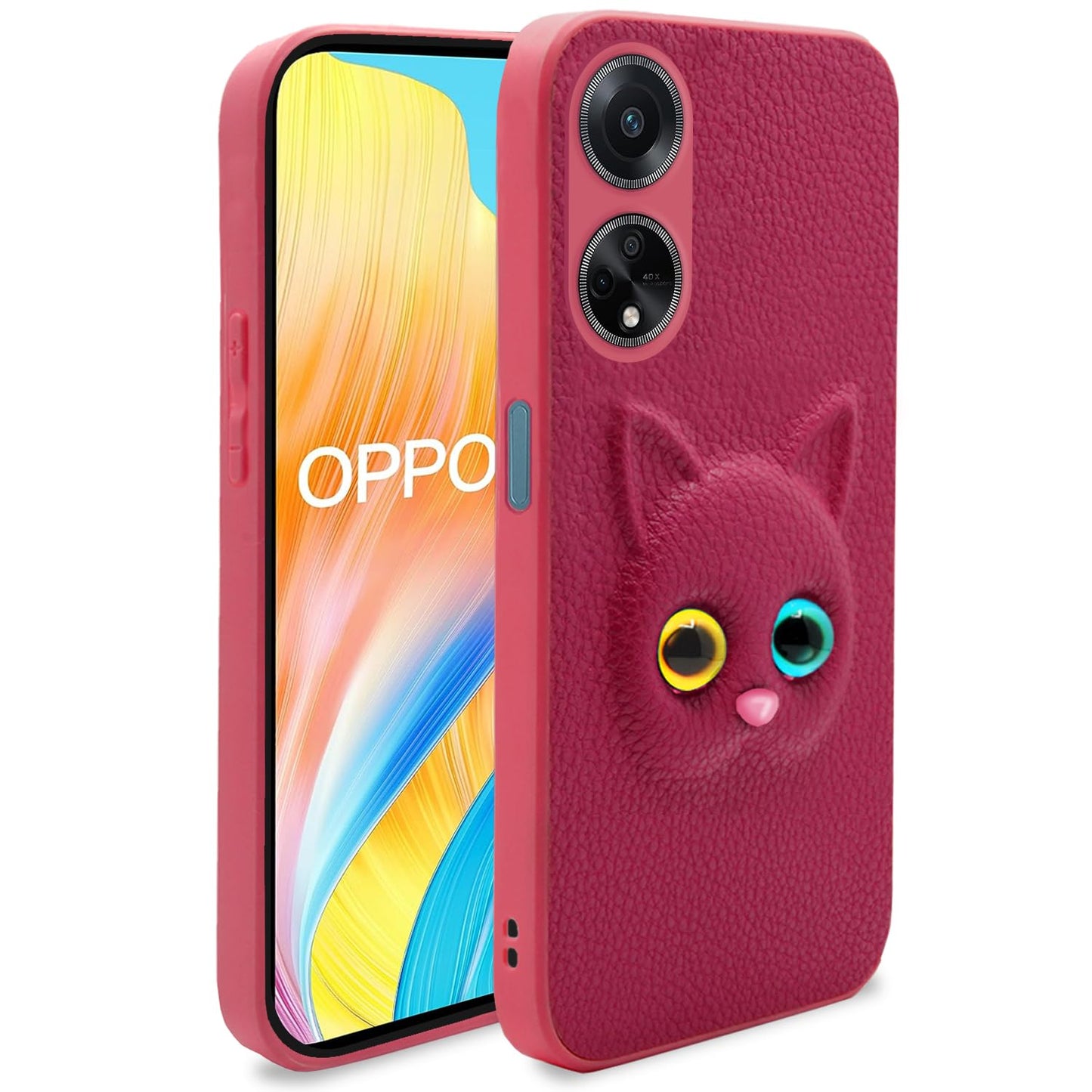 Pikkme Oppo F23 5G Kitty Back Cover (Pink)