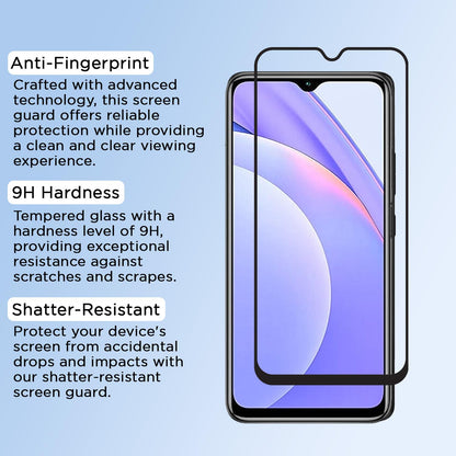 Pikkme Redmi Note 9 Tempered Glass Screen Protector Edge To Edge Coverage With Easy Installation Kit