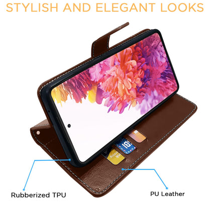 Pikkme Samsung Galaxy S20 FE / S20 FE 5G Constrast Flip Cover | Brown & Coffee