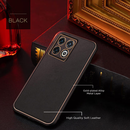 Pikkme OnePlus 10 Pro 5G Leather Chrome Case | Black
